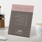Branded Logo Makeup Artist Price List Sockelschild (In SItu)