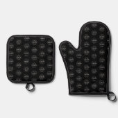 Branded Oven Mitt and Pot Holder Set für Koch (Vorderseite)