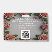 Branded Personalized Corporate Business Company Ausweis (Back)