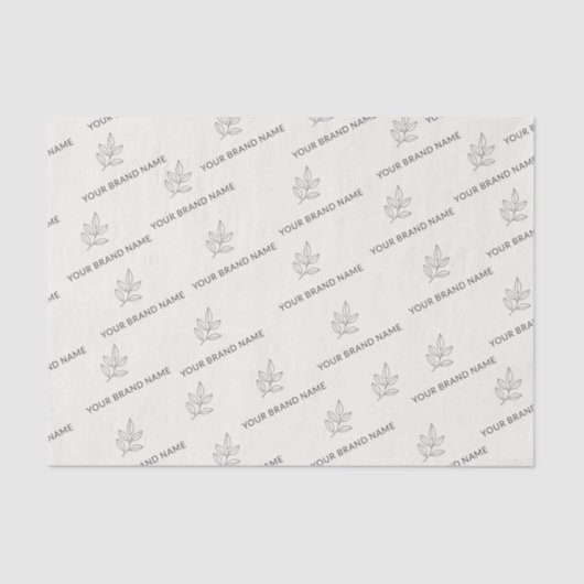 Branded Small Business Minimalist Cream  Seidenpapier (Vorderseite)