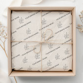 Branded Small Business Minimalist Cream  Seidenpapier