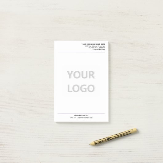 Branded Stationery Business Post-it® Notes Example Post-it Klebezettel (Auf Schreibtisch)