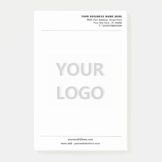 Branded Stationery Business Post-it® Notes Example Post-it Klebezettel (Vorderseite)