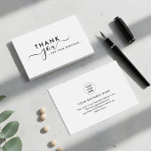 Branded Stylish Modern Thank You Business Inserts Visitenkarte