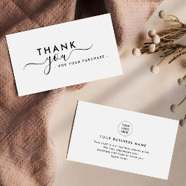 Branded Stylish Modern Thank You Business Inserts Visitenkarte
