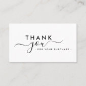 Branded Stylish Modern Thank You Business Inserts Visitenkarte (Vorderseite)