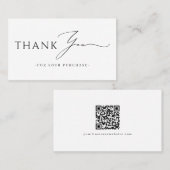 Branded Thank You QR Code website Visitenkarte (Vorne/Hinten)