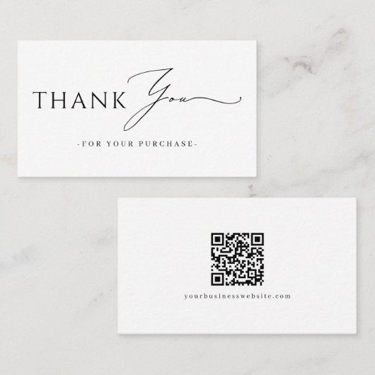 Branded Thank You QR Code website Visitenkarte (Vorne/Hinten)