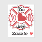 BRANDEHEFRAU mit MALTESE CROSS [17] Aufkleber (Blatt)