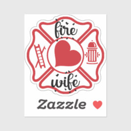 BRANDEHEFRAU mit MALTESE CROSS [17] Aufkleber