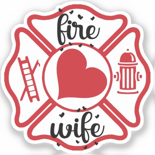 BRANDEHEFRAU mit MALTESE CROSS [17] Aufkleber (Vorderseite)