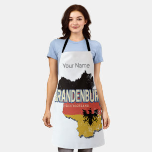 Brandenburg Deutschland Retro Staat Karte Vintag Schürze