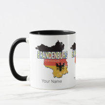 Brandenburg Deutschland Retro Staat Karte Vintag