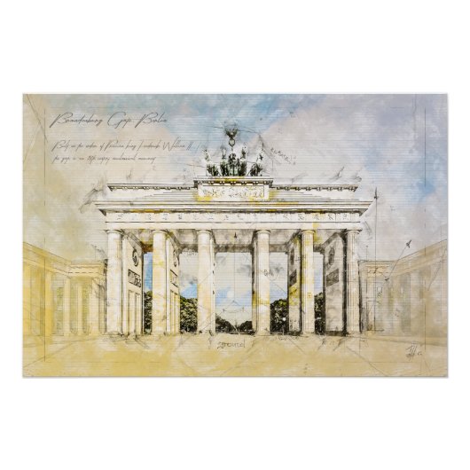 Brandenburg Gate Berlin Poster (Vorderseite)