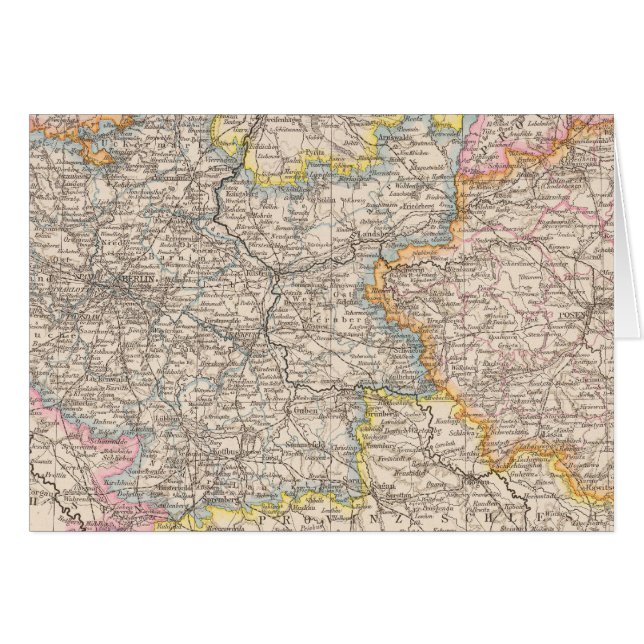 Brandenburg, Posen Atlas Karte (Vorderseite (Horizontal))