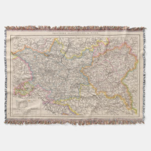 Brandenburg, Posen Atlas-Karte Decke