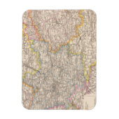 Brandenburg, Posen Atlas Karte Magnet (Vertikal)