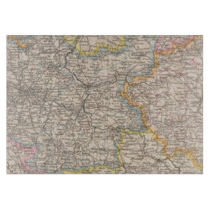 Brandenburg, Posen Atlas-Karte Schneidebrett