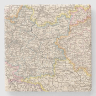 Brandenburg, Posen Atlas-Karte Steinuntersetzer