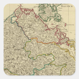 Brandenburg, w-Pommern Quadratischer Aufkleber
