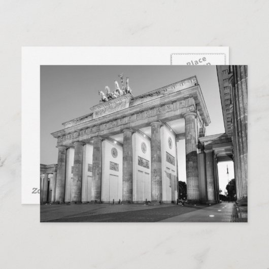 Brandenburger Felsen-Monochromphotographie Postkarte (Vorne/Hinten)