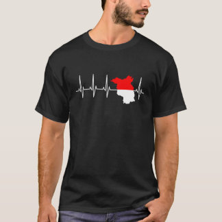 Brandenburger Flagge ECG Herzschlag für Brandenbur T-Shirt