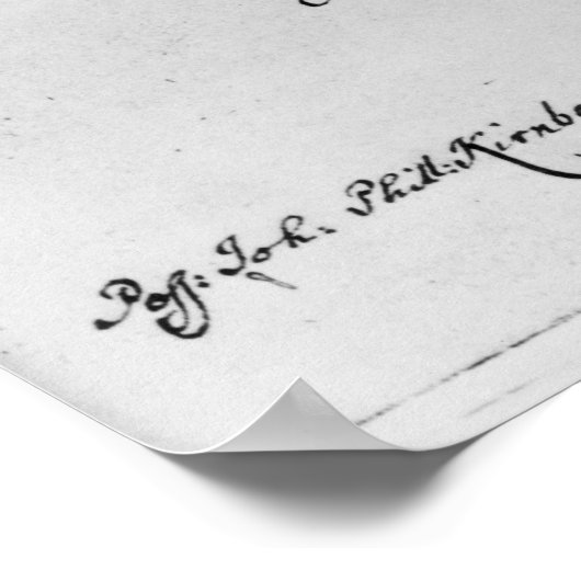 Brandenburger Konzerte, 1721 Poster (Ecke)