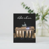 Brandenburger Nachtberlin Postkarte (Stehend Vorderseite)