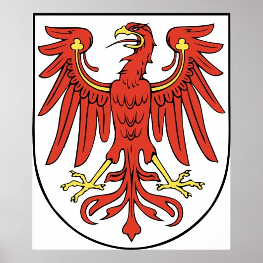 Brandenburger Offizielle Wappen - Symbol Deutschla Poster (Vorne)