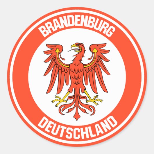 Brandenburger RundEmblem Runder Aufkleber (Vorderseite)