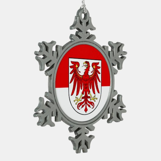 Brandenburger Schneeflocke Weihnachtsgebäck Schneeflocken Zinn-Ornament (Links)