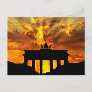 Brandenburger Tor bei Sonnenuntergang, Berlin Postkarte