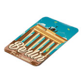 Brandenburger Tor, Berlin Cartoon Reiseplakat Magnet (Linke Seite)
