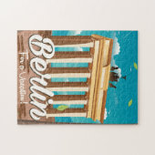 Brandenburger Tor, Berlin Cartoon Reiseplakat Puzzle (Horizontal)