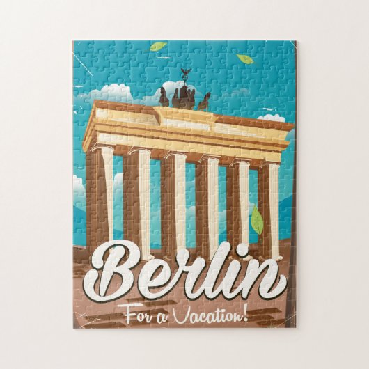 Brandenburger Tor, Berlin Cartoon Reiseplakat Puzzle (Vertikal)