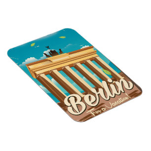 Brandenburger Tor, Berlin-Cartoonreiseplakat Magnet