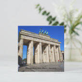 Brandenburger Tor, Berlin, Deutschland Einladung (Stehend Vorderseite)