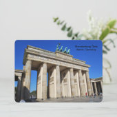 Brandenburger Tor, Berlin, Deutschland Einladung (Stehend Vorderseite)