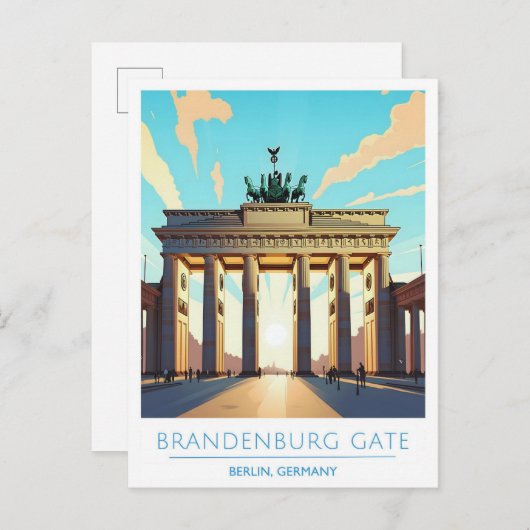 Brandenburger Tor Berlin Deutschland Reisen Postkarte (Vorne/Hinten)