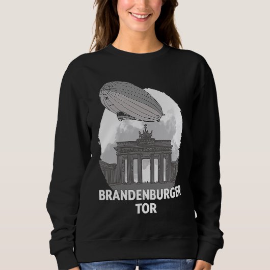 Brandenburger Tor Berlin Germany Silhouette Outlin Sweatshirt (Vorderseite)