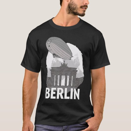 Brandenburger Tor Berlin Germany Silhouette Outlin T-Shirt (Vorderseite)