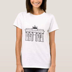 Brandenburger Tor, Berlin"   Minimalistische Kunst T-Shirt