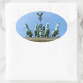 Brandenburger Tor Berlin Ovaler Aufkleber (Tasche)