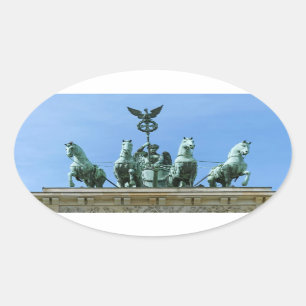 Brandenburger Tor Berlin Ovaler Aufkleber