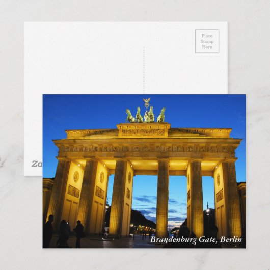 Brandenburger Tor, Berlin Postkarte (Vorne/Hinten)