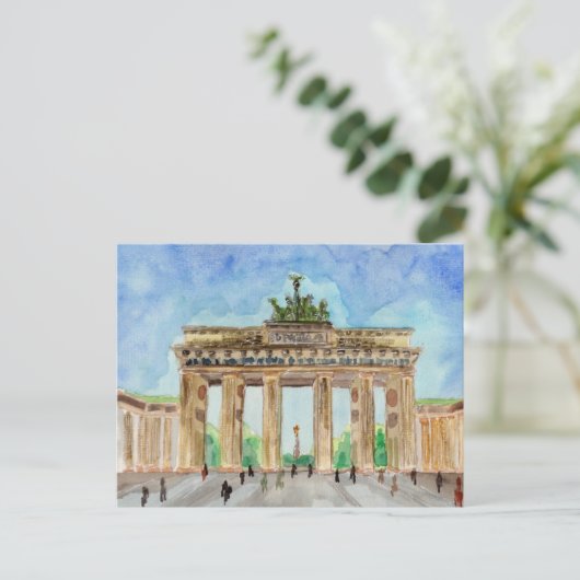 Brandenburger Tor Berlin Postkarte (Stehend Vorderseite)
