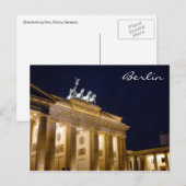 Brandenburger Tor berlin Postkarte (Vorne/Hinten)