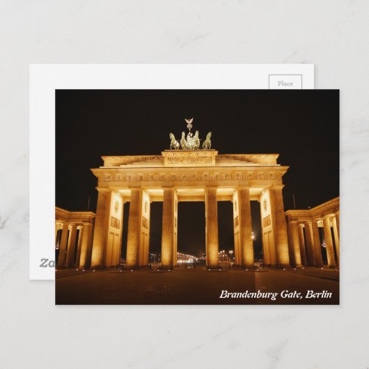 Brandenburger Tor, Berlin Postkarte (Vorne/Hinten)