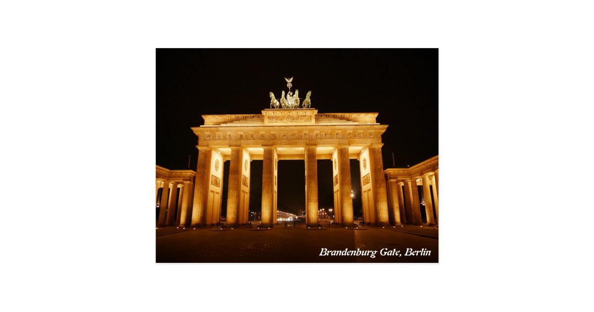 Brandenburger Tor, Berlin Postkarte | Zazzle.de