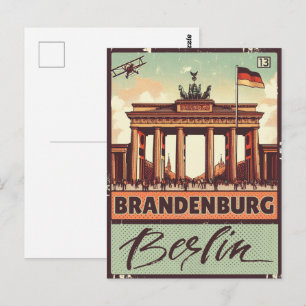 Brandenburger Tor -Berliner Tor, Berlin Urlaubsrei Postkarte
